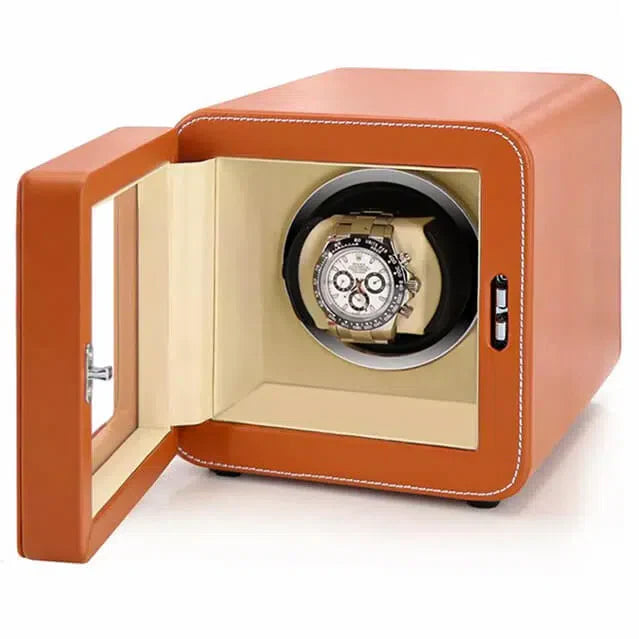 Remontoir Montre Cuir Microfibre Retro Vintage 1 Place