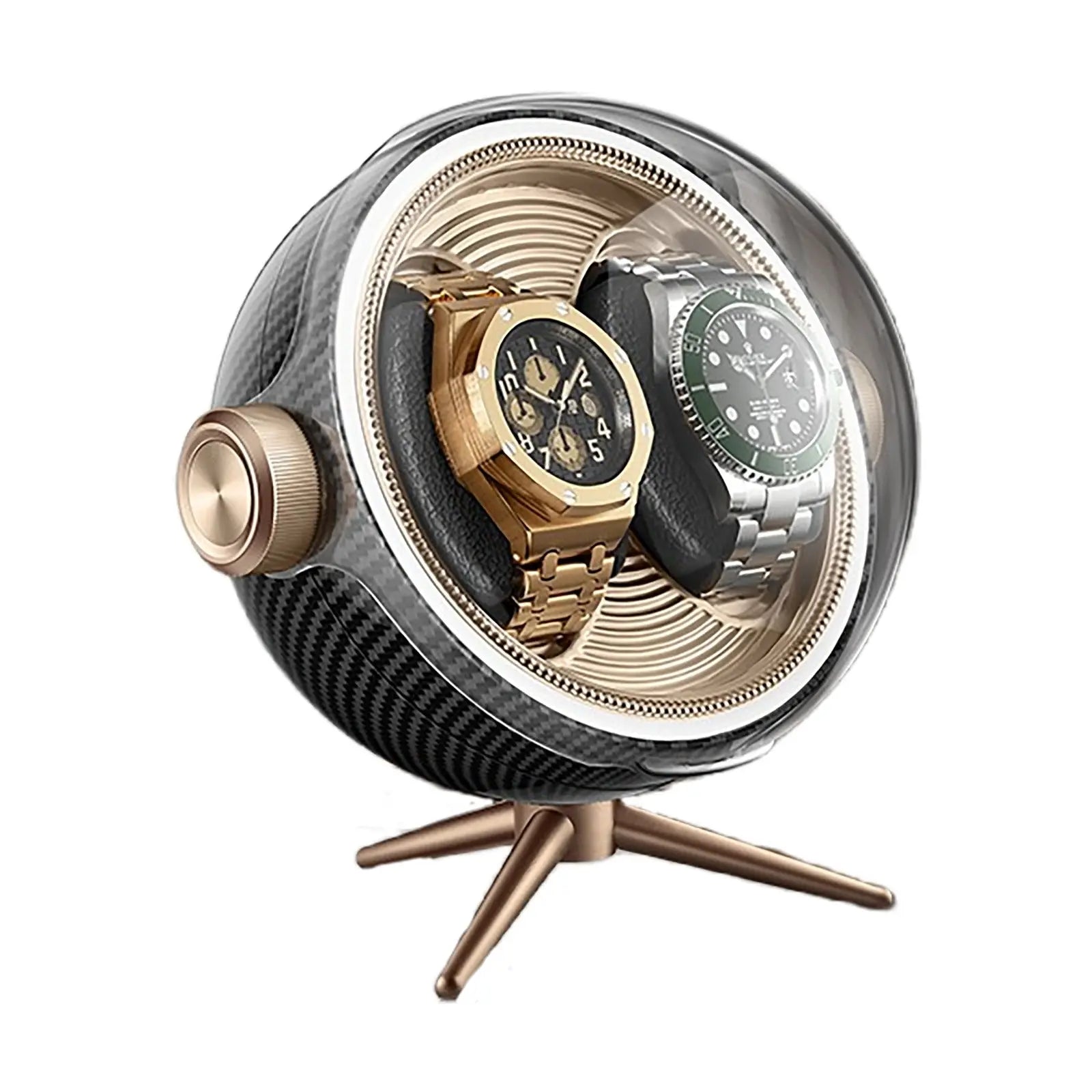 Remontoir Montre Plastique Carbone Tripode Duo