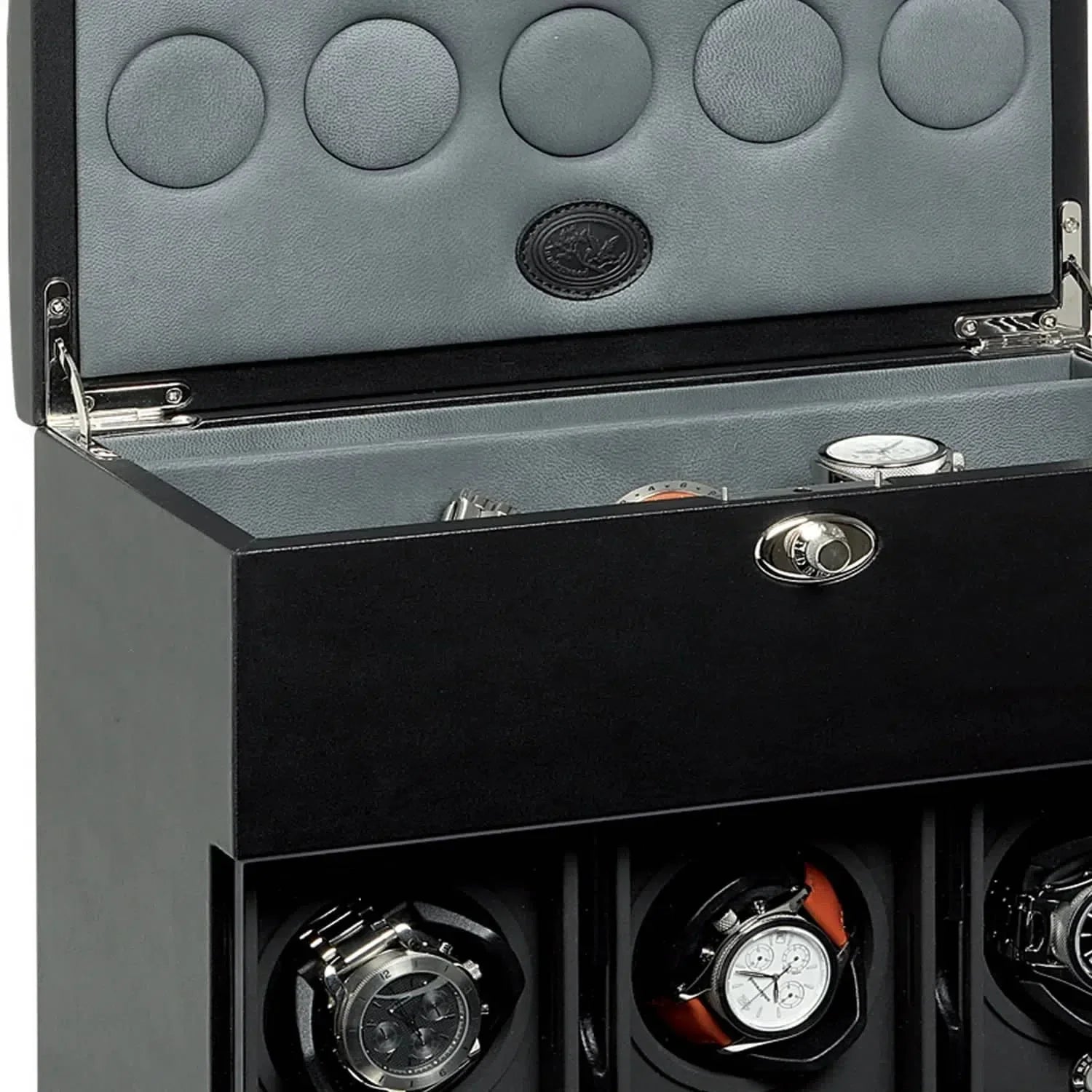 Remontoir Montre Cuir Luxe 3 Places Silencieux