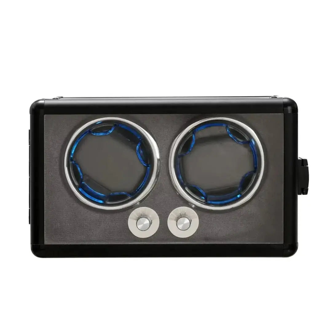 Coffre Fort Montre Métal Duo Noir Aluminium 2 Places