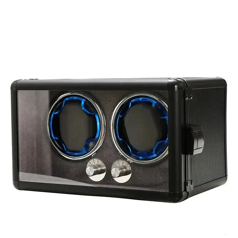 Coffre Fort Montre Métal Duo Noir Aluminium 2 Places