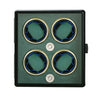 Coffre Fort Montre Métal Quatuor Vert Émeraude 4 Places