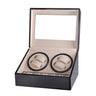 Remontoir Montre Automatique Bois 4 Slots Noir Marron