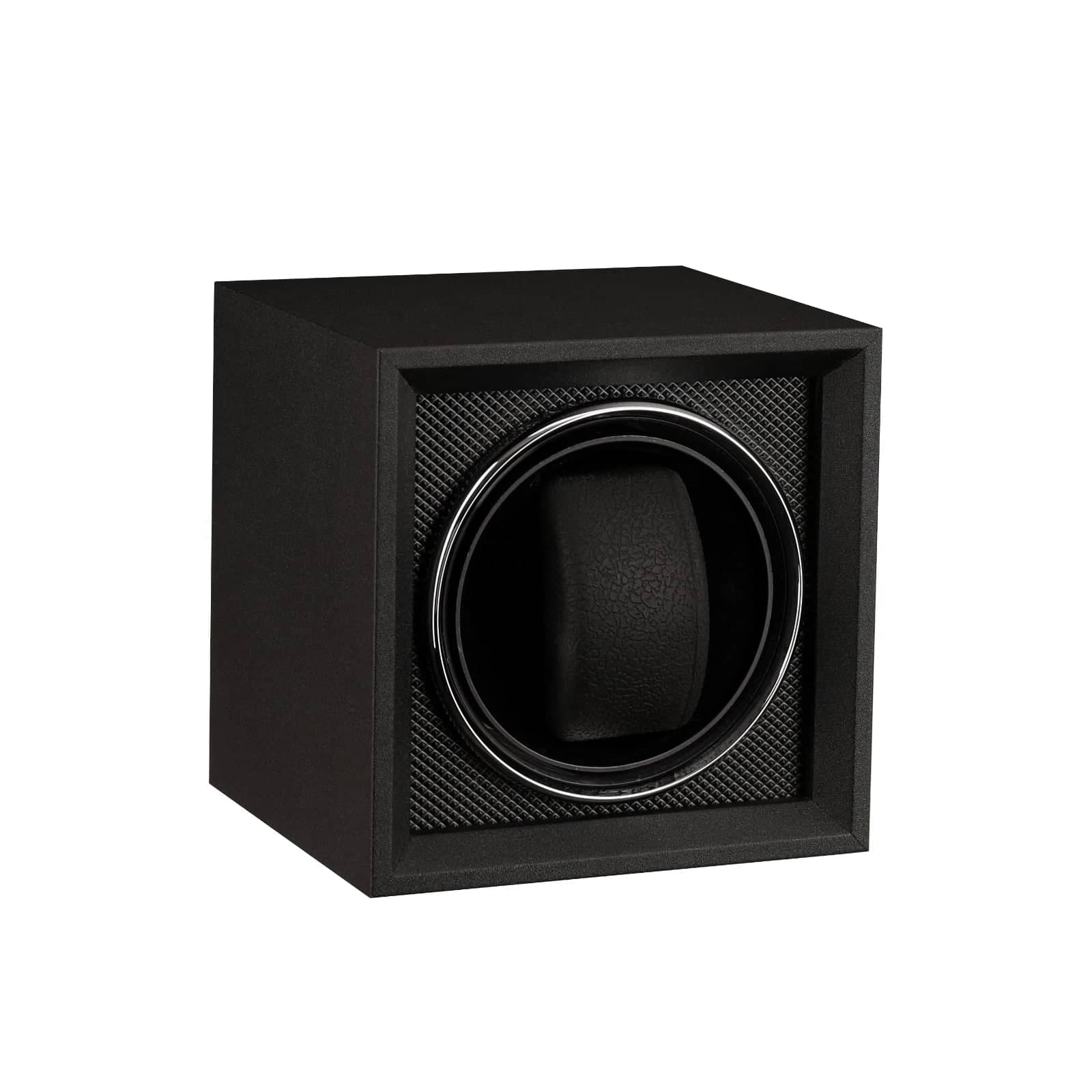 Remontoir Montre Bois Cube Noir Mono