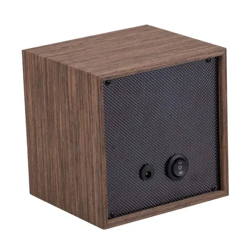 Remontoir Montre Cube Bois Chêne Ardoise