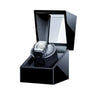 Remontoir Montre Cuir Laqué Noir Black Swan