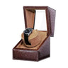 Remontoir Montre Cuir Autruche Café Old Time