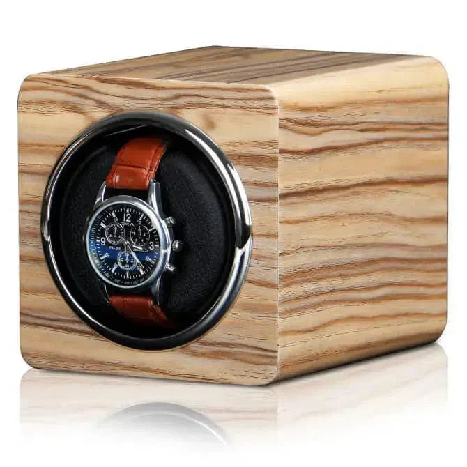 Remontoir Montre Bois Acacia Moteur Silencieux