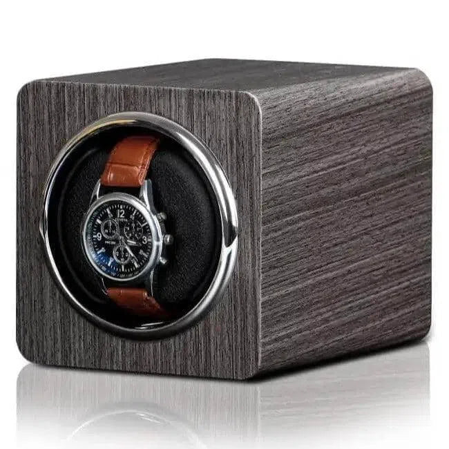 Remontoir Montre Cuir Fibre Carbone Prisme Cube 1 Place