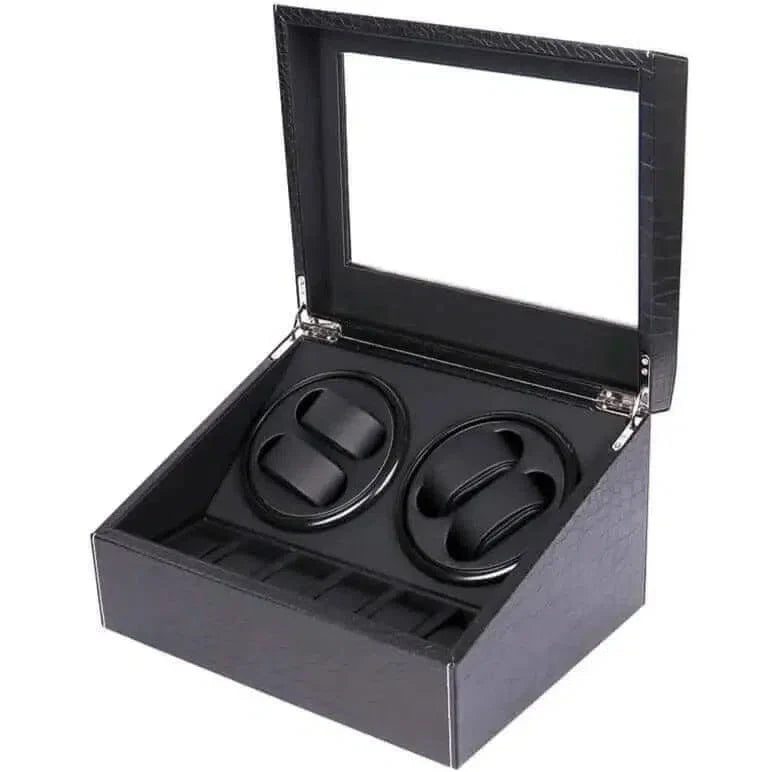Coffre Fort Montre Cuir Noir 4 Places Édition Limitée
