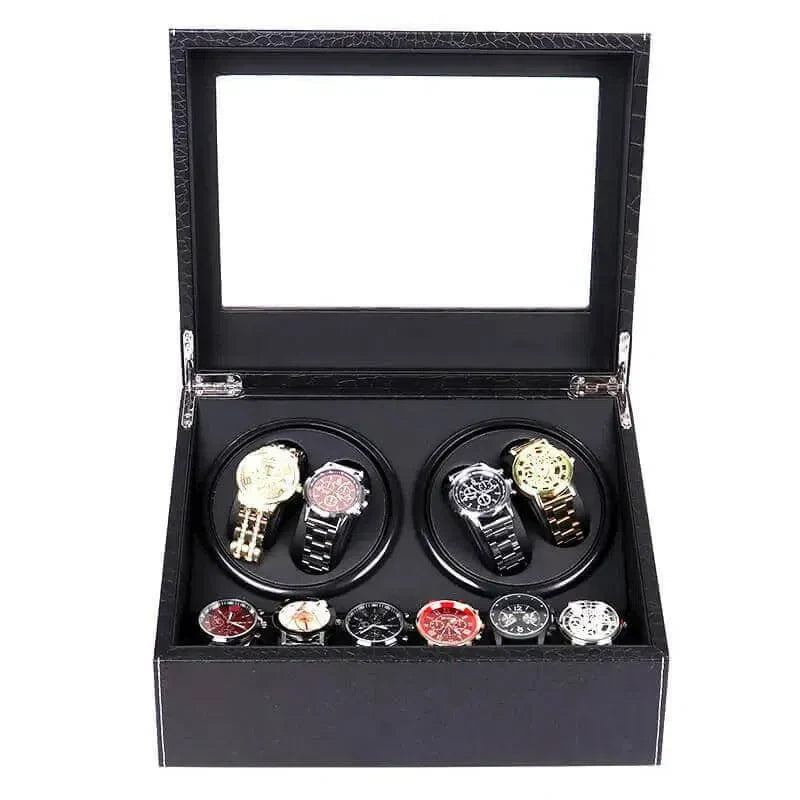 Coffre Fort Montre Cuir Noir 4 Places Édition Limitée