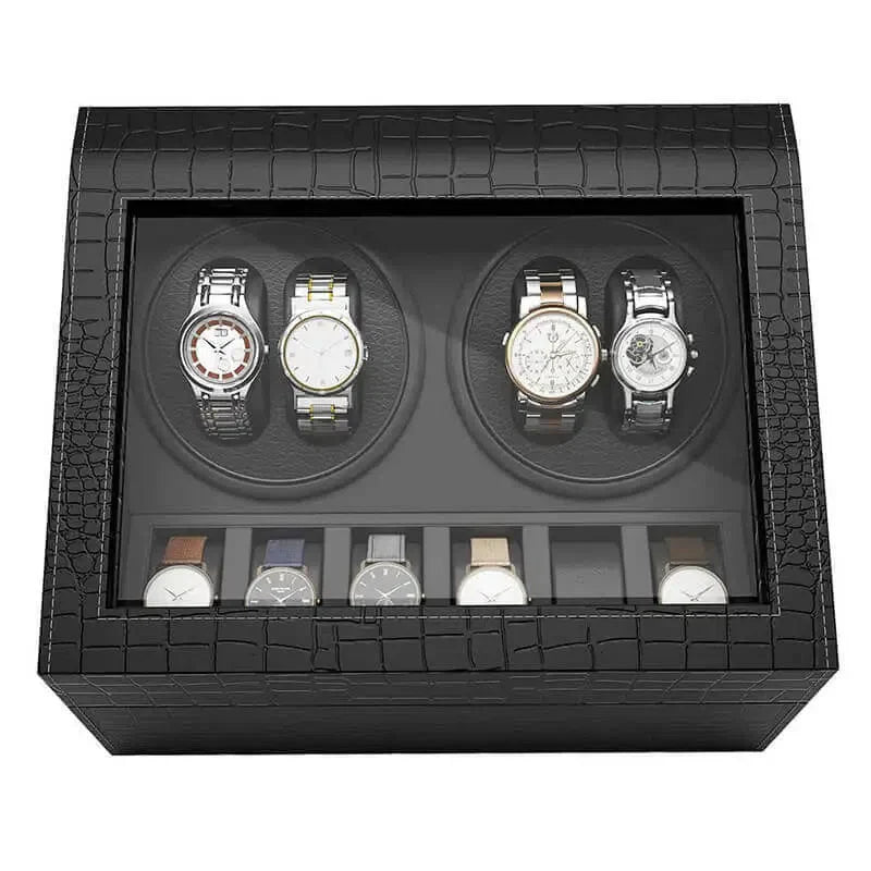 Coffre Fort Montre Cuir Noir 4 Places Édition Limitée