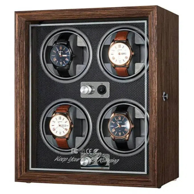 Coffre Fort Montre Bois Ardoise Vitrine Verre