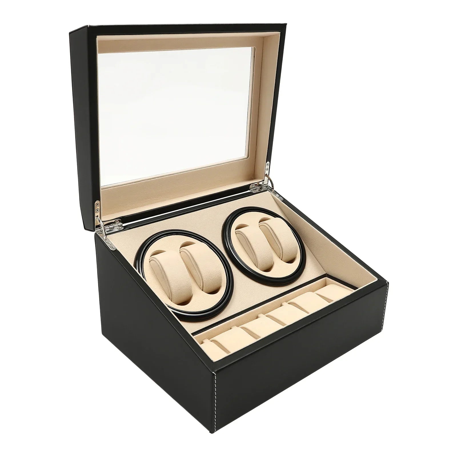 Remontoir Montre Automatique Bois Double Coffre