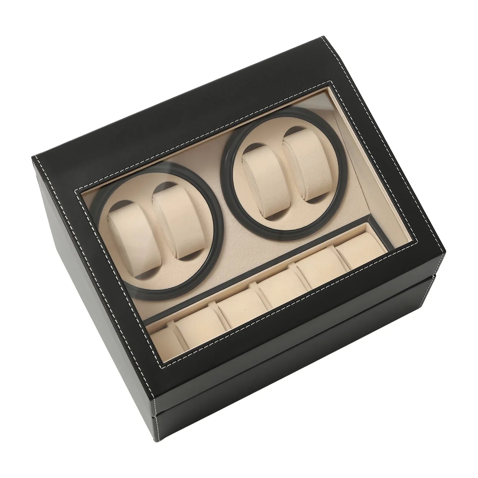 Remontoir Montre Automatique Bois Double Coffre