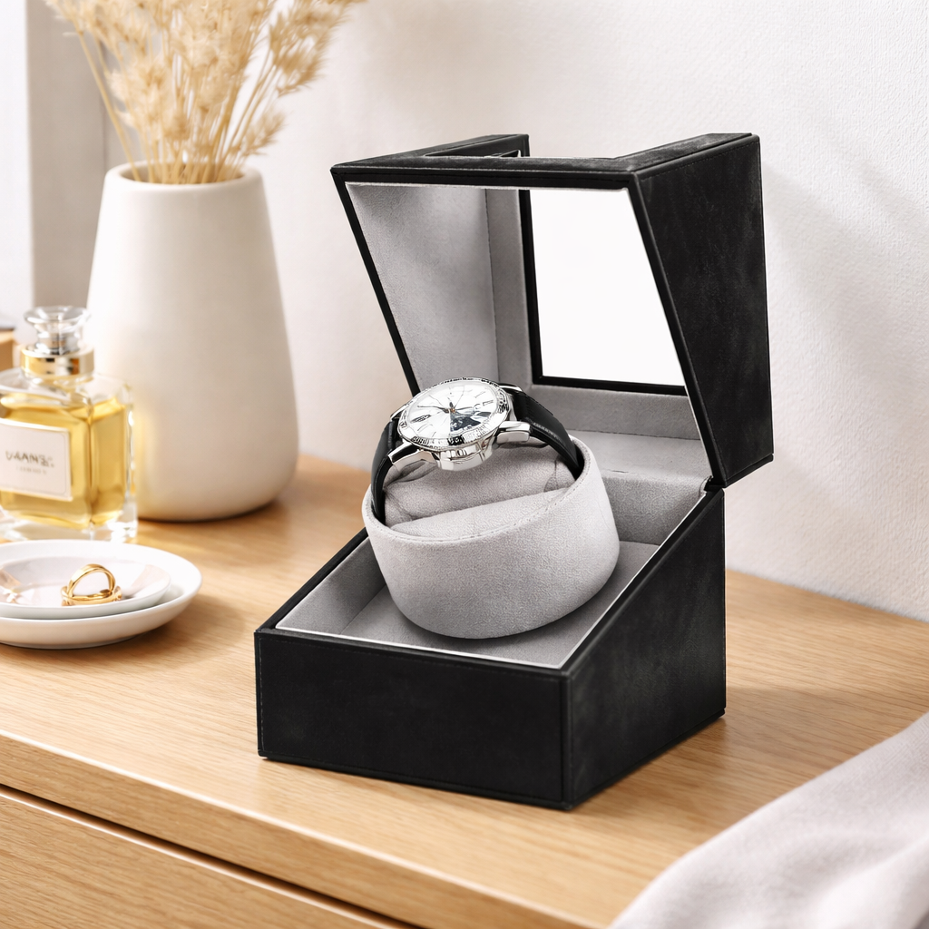 Remontoir Montre Cuir 2 Modes Rotation