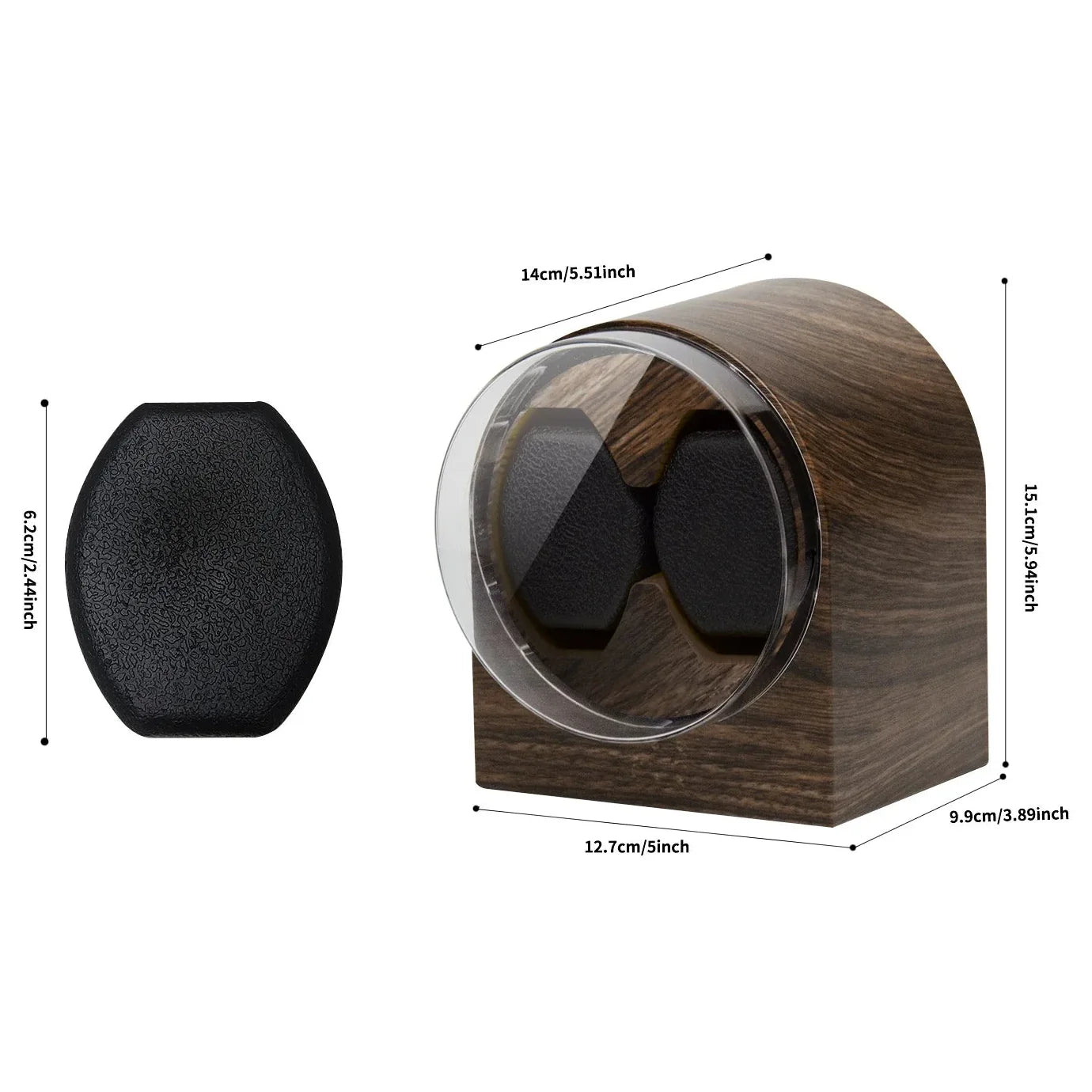 Remontoir Montre Bois 2 Places USB