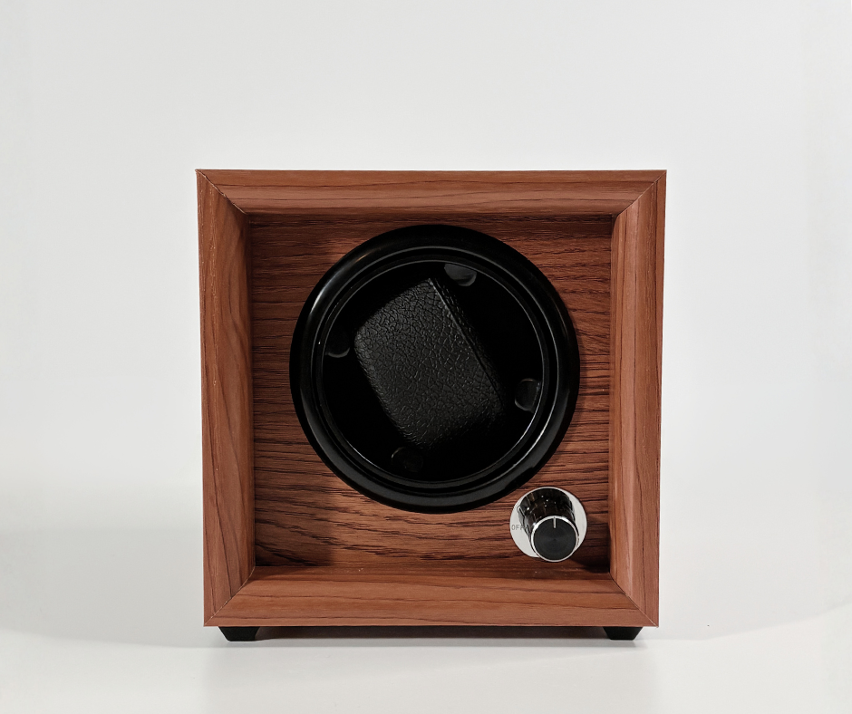 Remontoir Montre Bois Massif Noyer Coffret