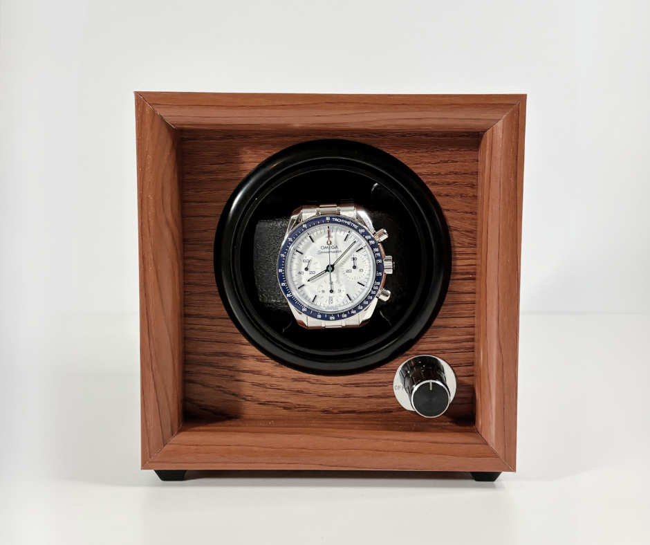 Remontoir Montre Bois Massif Noyer Coffret