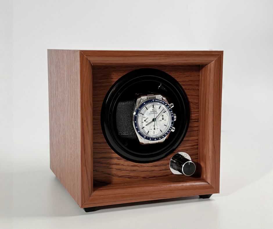 Remontoir Montre Bois Massif Noyer Coffret