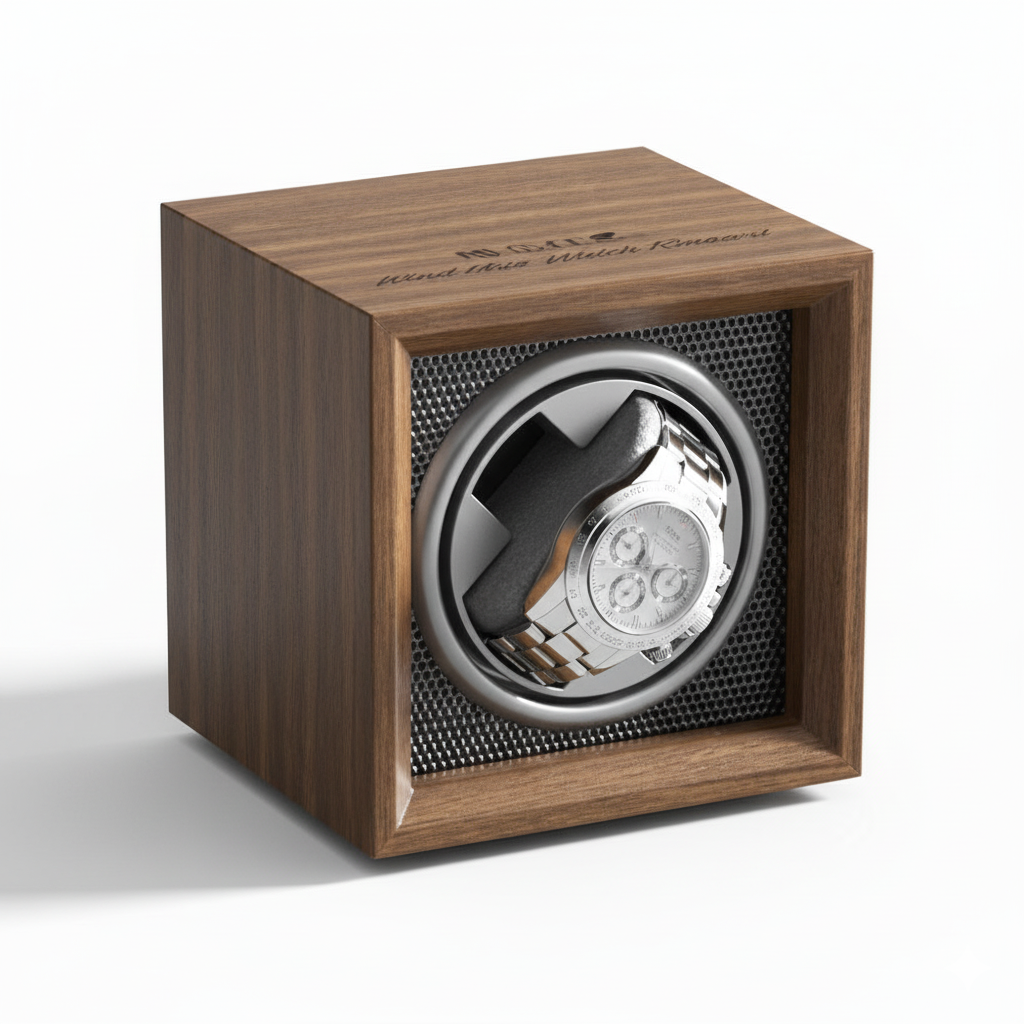 Remontoir Montre Bois Luxe 1 Emplacement
