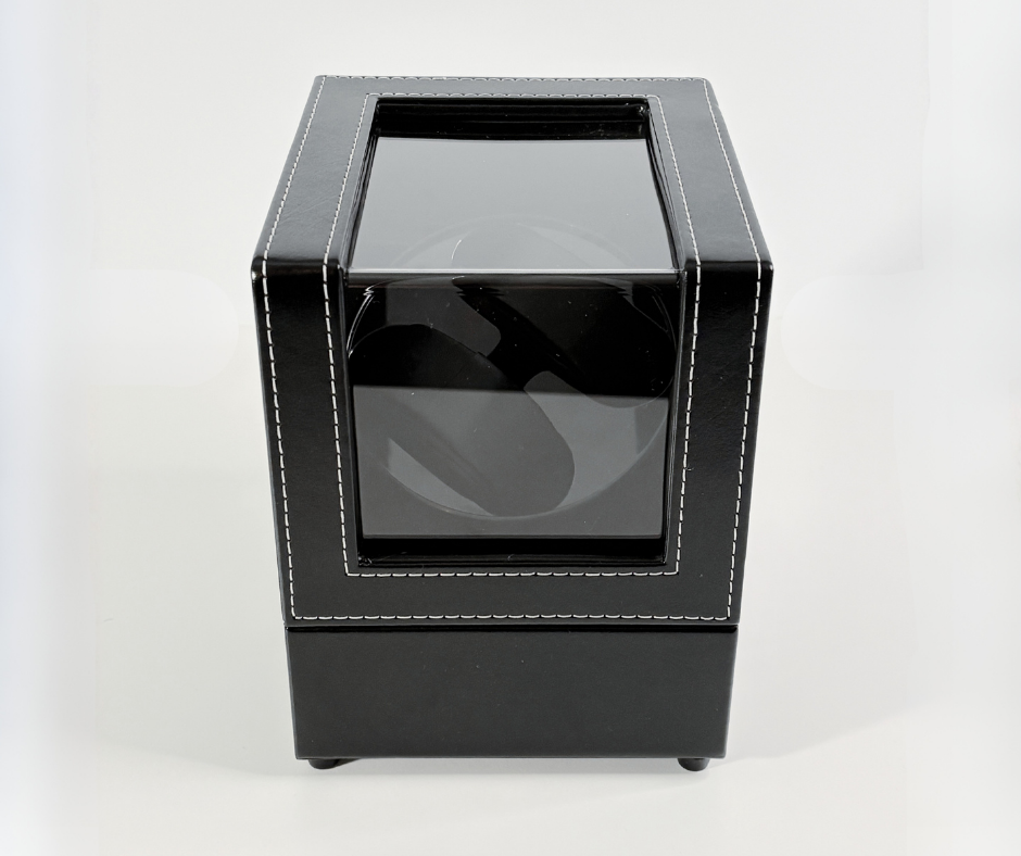 Remontoir Double Montres Cuir Silencieux Vitrine