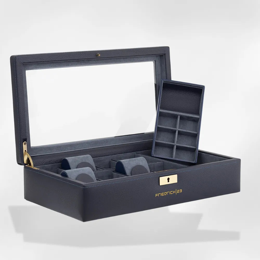 Coffre Fort Montre Bois Cuir 8 Places