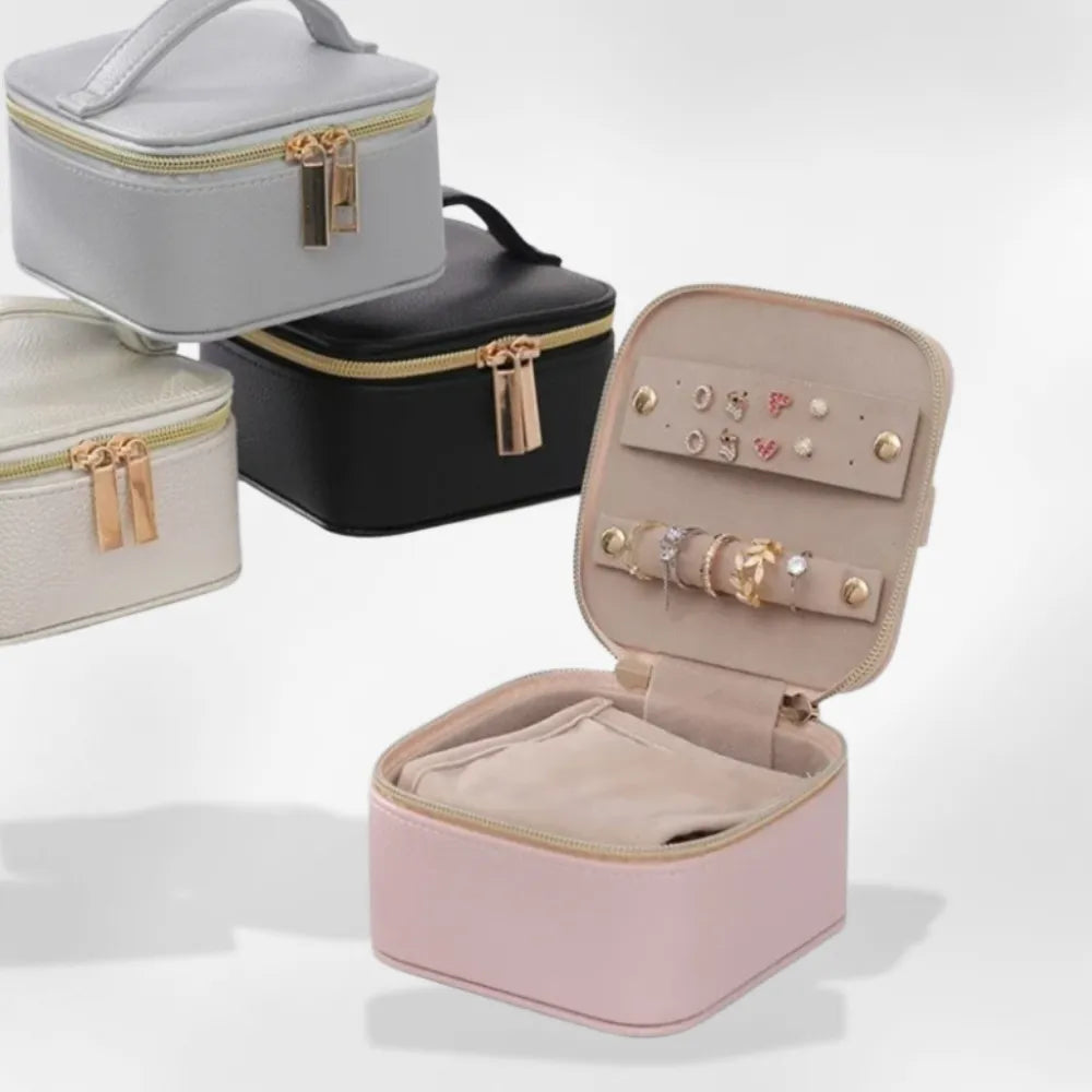 Pochette Bijoux Velours Compact Voyage Anti-Nœud