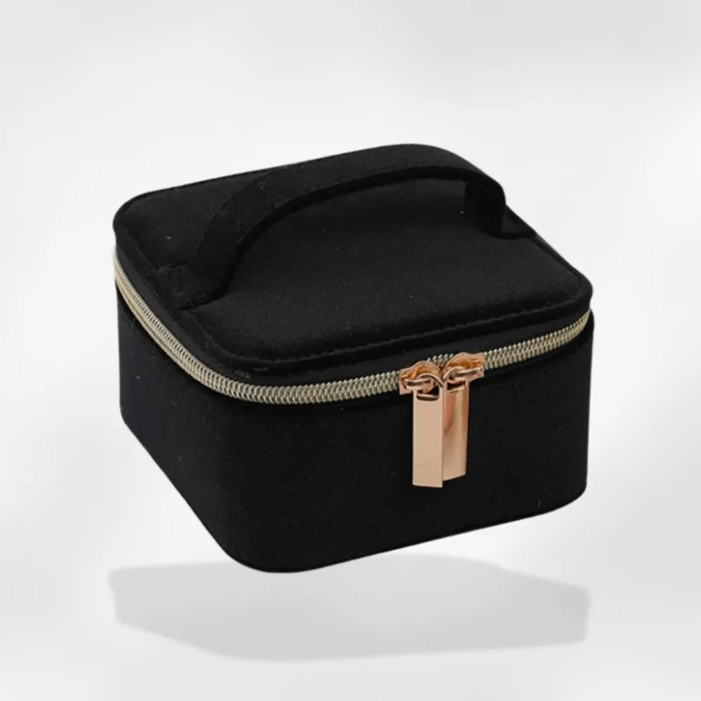 Pochette Bijoux Velours Compact Voyage Anti-Nœud