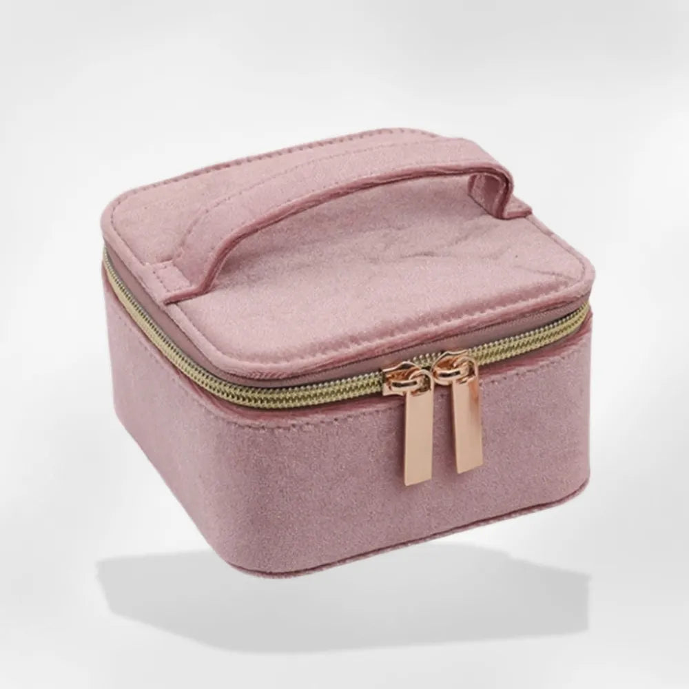 Pochette Bijoux Velours Compact Voyage Anti-Nœud