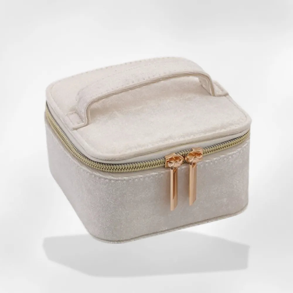 Pochette Bijoux Velours Compact Voyage Anti-Nœud