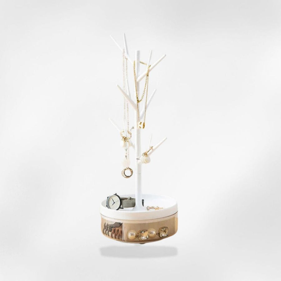 Arbre à Bijoux Branches Blanc, Bleu ou Rose avec Plateau