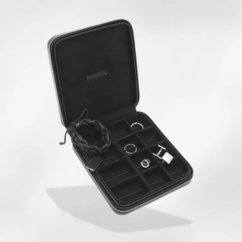 Boîte à Bijoux Cuir Velours Homme Compact