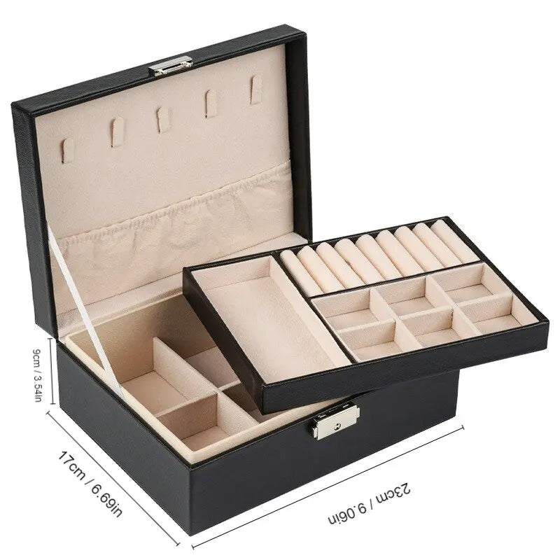 Boite a Bijoux Femme Velours Cuir Coffret Luxe