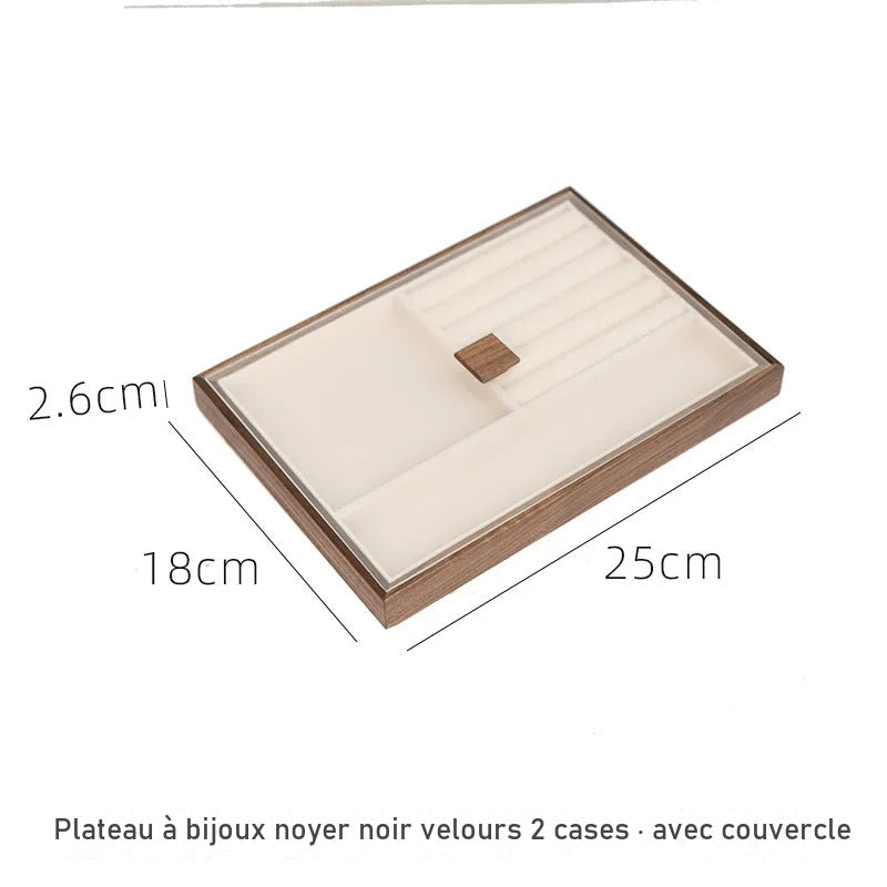 Boîte Bijoux Bois Empilable Grande Capacité
