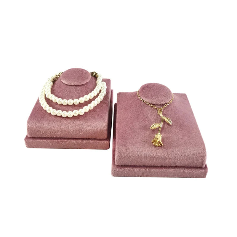 Présentoir Collier Velours Plat Luxe