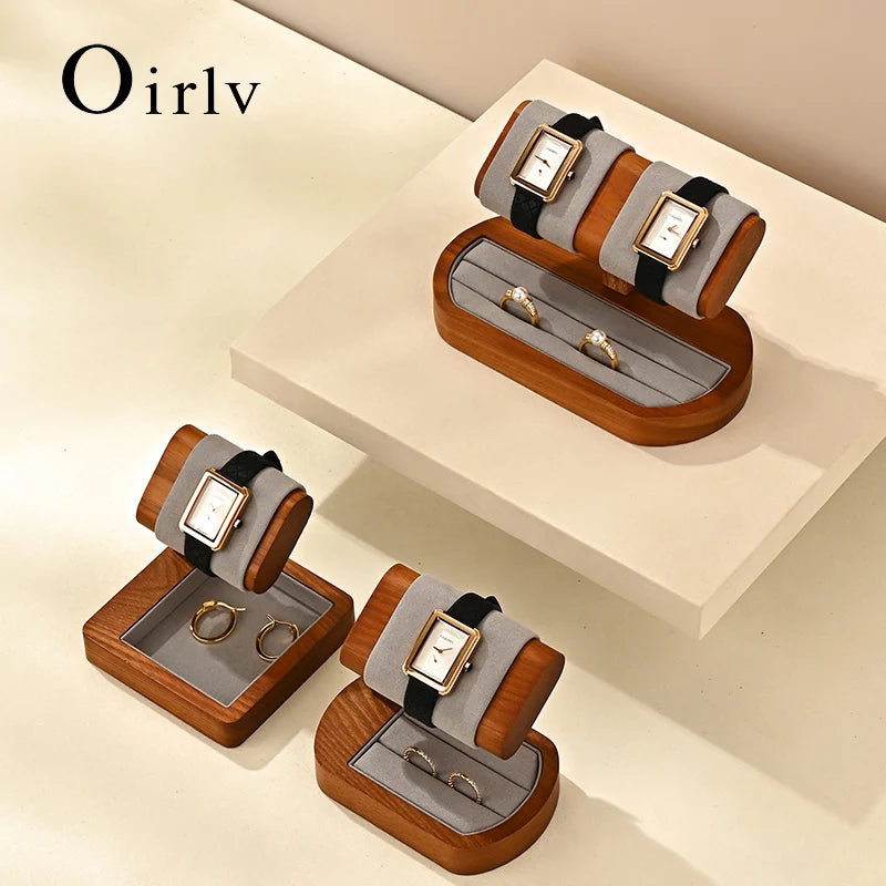 Présentoir Montre Bois Massif Bagues Bijoux