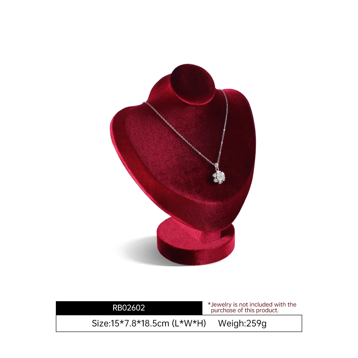Buste Bijoux Velours Mannequin Vitrine Pendentif