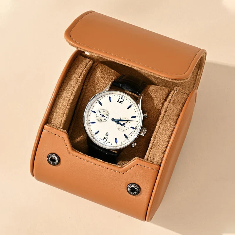 Boîte Montre Cuir Premium Vitrine Voyage