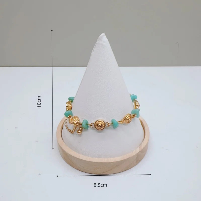 Plateau Bijoux Bois Massif Forme Cône