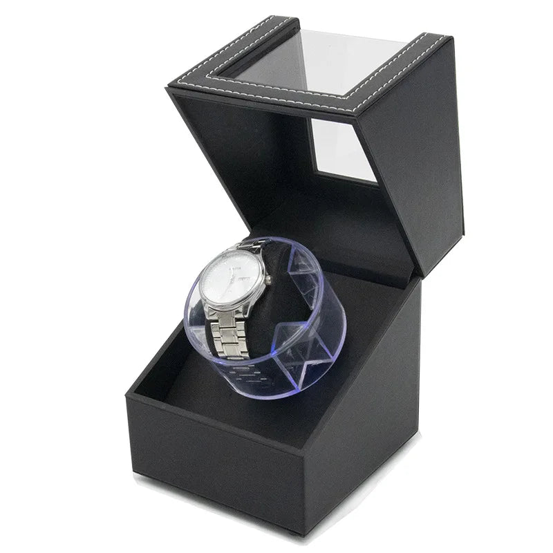 Remontoir Montre Bois Couvercle Ouvert USB
