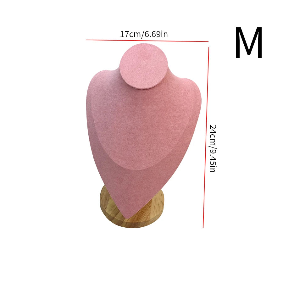 Buste Cou Cuir Rose Portrait Vitrine