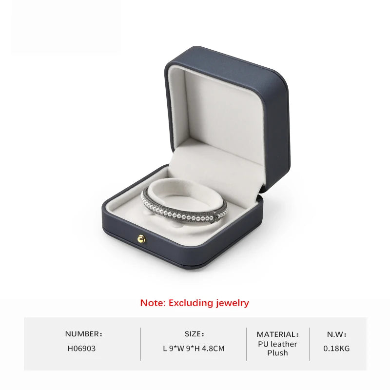 Boîte Bijoux Cuir Cadeau Fiançailles Mariage