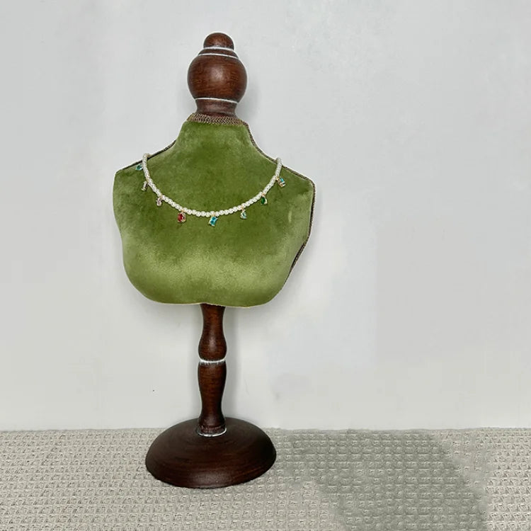 Présentoir Collier Buste Bois Bambou Élégant