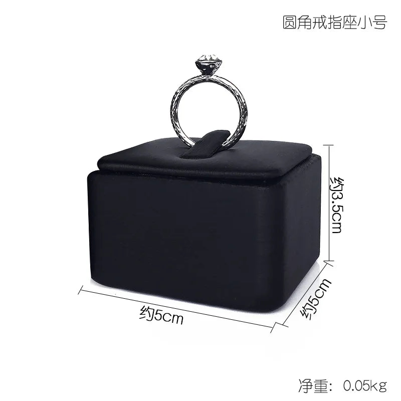 Buste Bijoux Cuir Noir Modulable Vitrine