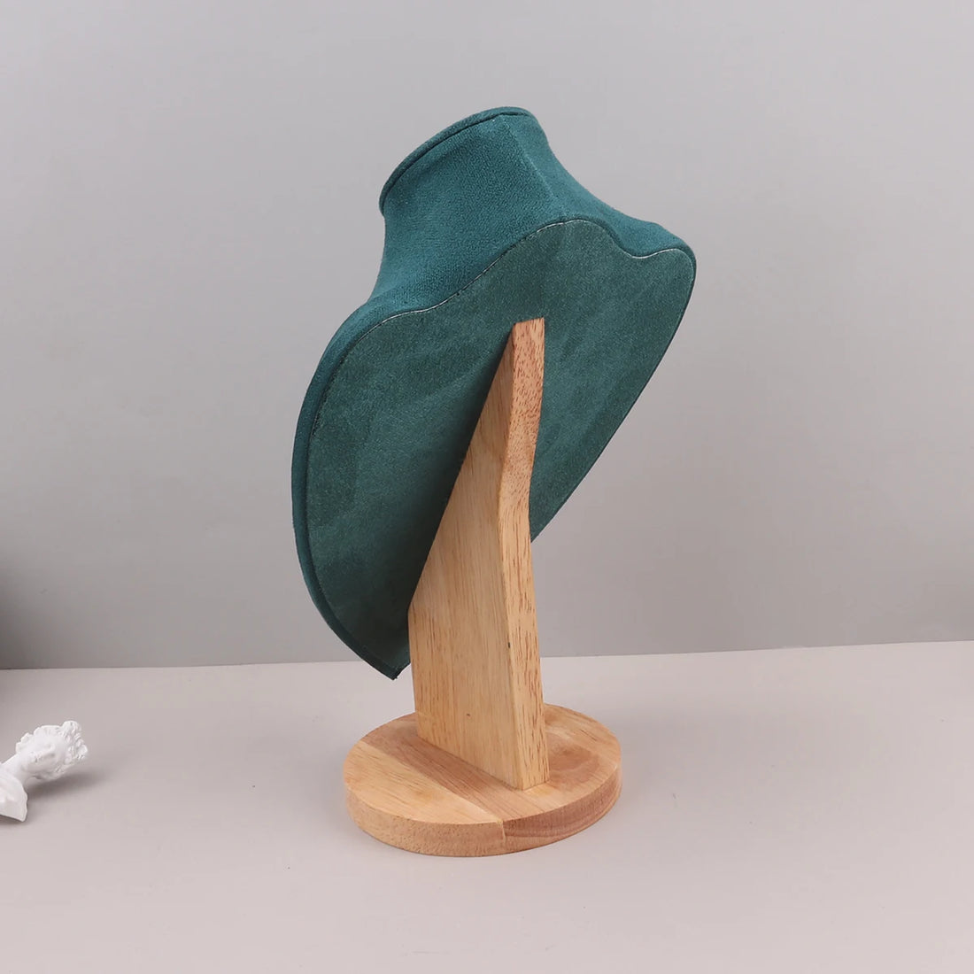 Présentoir Collier Velours Vert Émeraude 3 Tailles