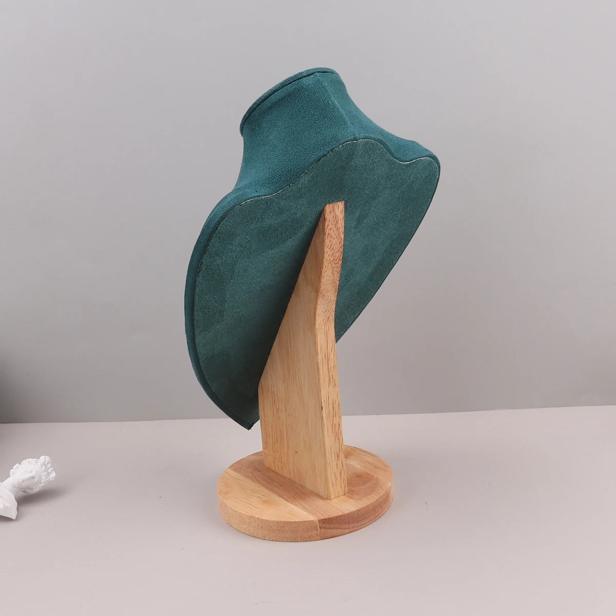 Présentoir Collier Velours Vert Émeraude 3 Tailles