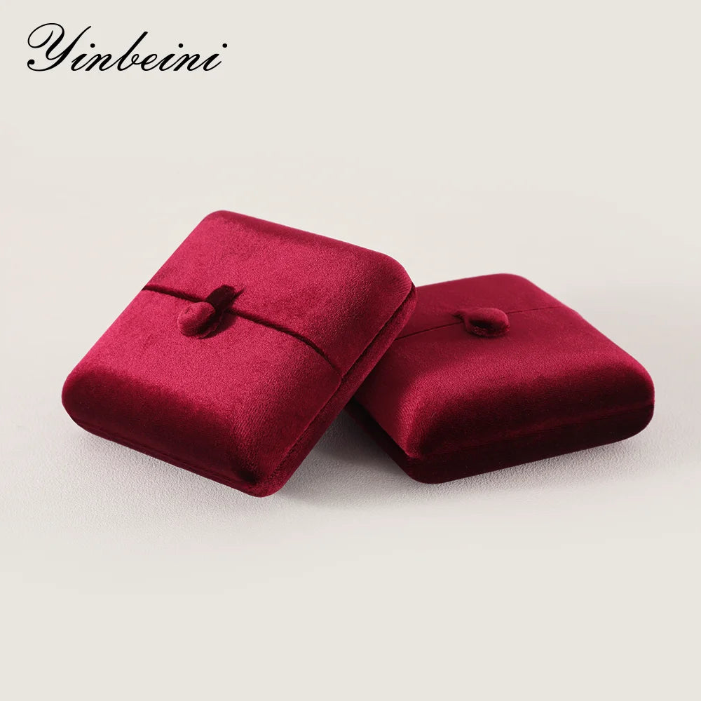 Boîte à Bijoux Velours Mariage Fiançailles Premium