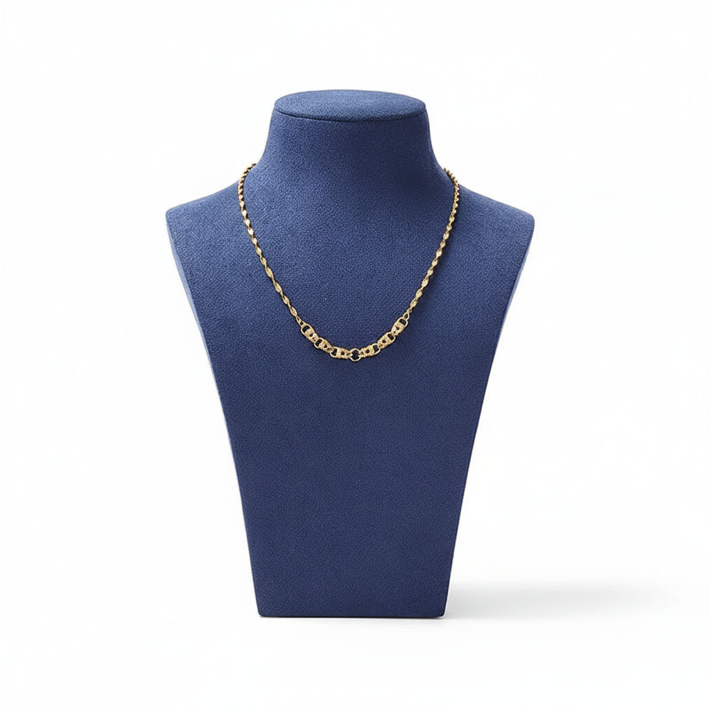 Buste Collier Velours Bleu Mannequin Vitrine