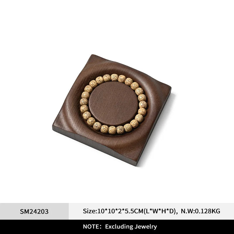 Plateau Bracelets Bois Massif Noyer